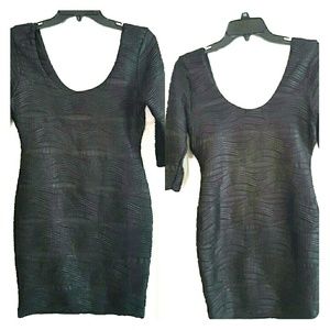 Black short fitted dress