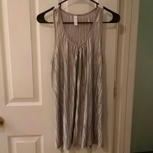 Sleeveless silver dress top
