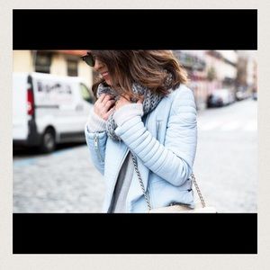 ZARA Pastel Blue Faux Leather final sale!