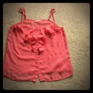 **SOLD**Coral blouse adjustable straps. Size XS