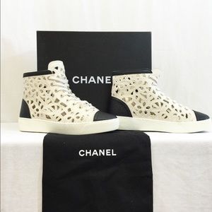 Chanel Laser Cut out sneakers!