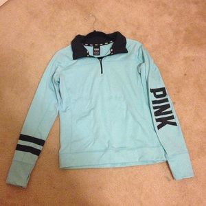 workout jacket from PINK. light blue.
