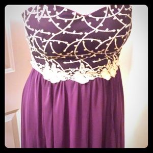 Formal Gown. Aubergine (plum), Strapless