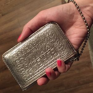 Poppy card/ID case with wrist chain.