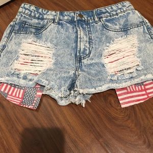 Forever 21 acid wash shorts