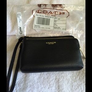 Coach Saffiano leather wristlet
