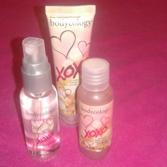 Xoxo lotion/fragrant mist/foaming body wash