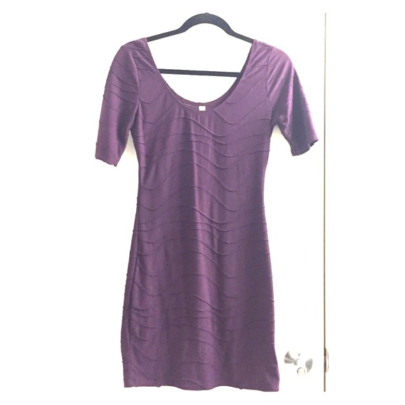 Eggplant purple bodycon dress