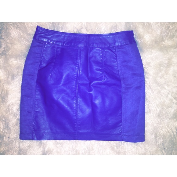 H&M Skirts - Colbalt Blue suede/leather mini skirt H&M Skirts - Colbalt Blue suede/leather mini skirt
