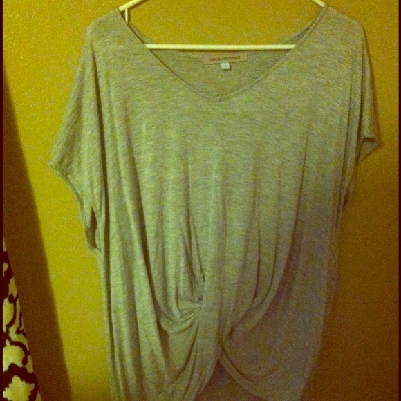 Grey twist detailed shirt