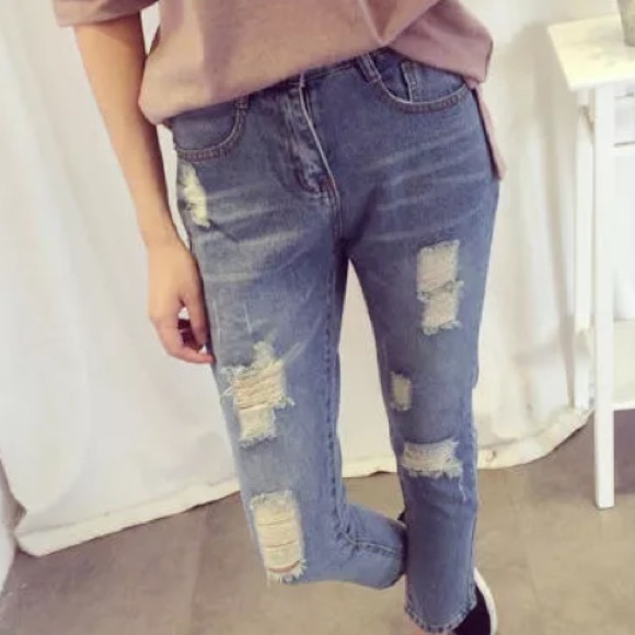 🌼Boyfriend Distressed Ankle-Length Skinny Jean🌼