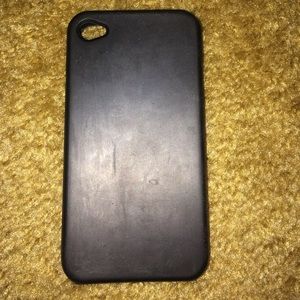 black rubber iPhone 4 & 4s case