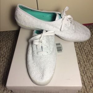 White eyelet Keds // Keds