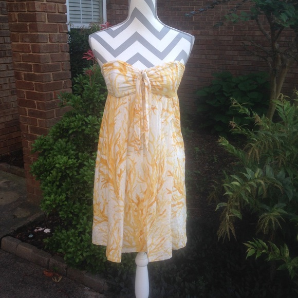 Like New Yellow Anthropologie Summer Dress 4/6/8