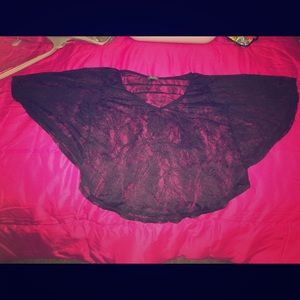 See through, lacy shirt!