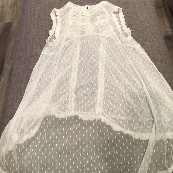 Free people back button lace top