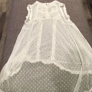 Free people back button lace top
