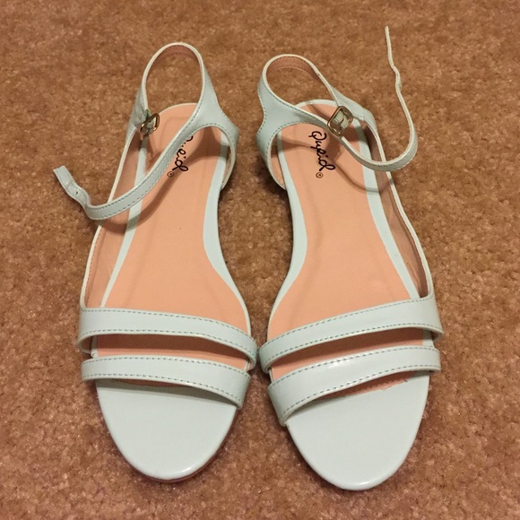 Light-blue strappy sandals