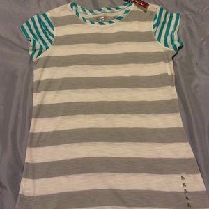 Grey/blue striped top