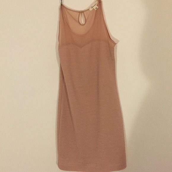Forever 21 bodycon style nude dress