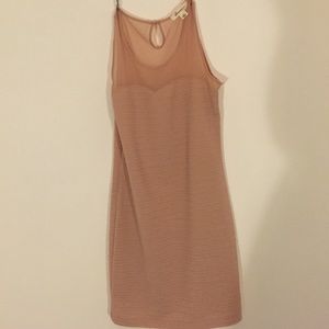 Forever 21 bodycon style nude dress