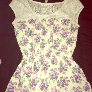 Gorgeous Lacey shirt with purple flowers!