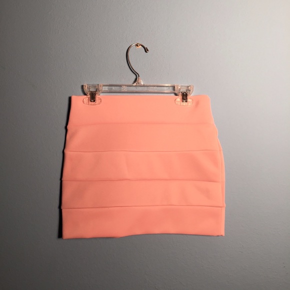 Pink bodycon skirt