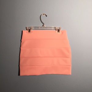Pink bodycon skirt