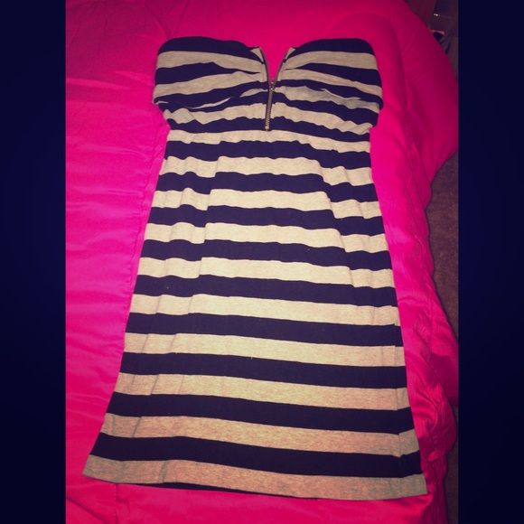 Grey and black dress!