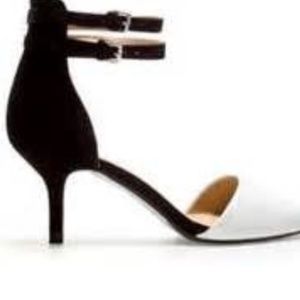 Zara  black and white low heels