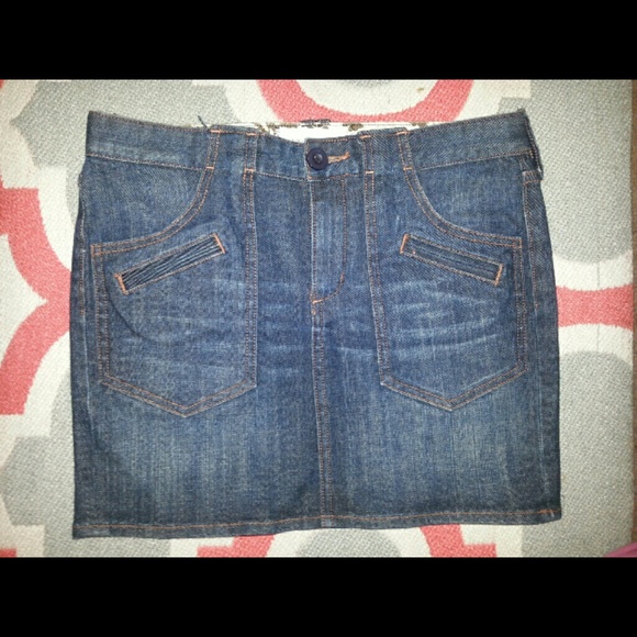 Paper denim & cloth 7 pocket jean skirt