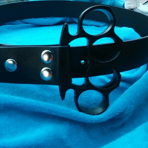 Black/Brass Nuckle Buckle Belt *Choose Buckle
