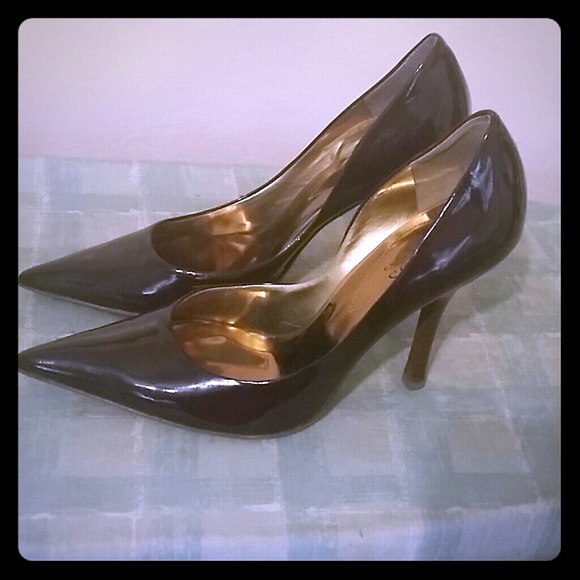 Patent leather pumps