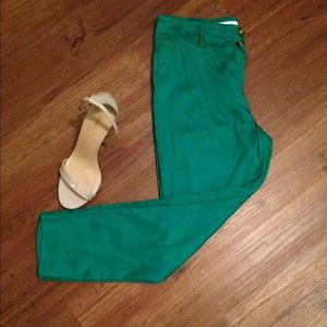 Emerald green ankle length slacks