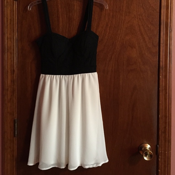 Black and white dress with lace