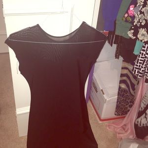 American apparel black and mesh mini dress