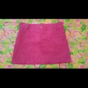 Lilly Pulitzer Hot Pink Corduroy Skirt Size 10