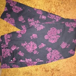 Floral jeans
