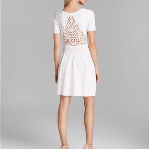 French Connection White Fit & Flare w/Lace Back