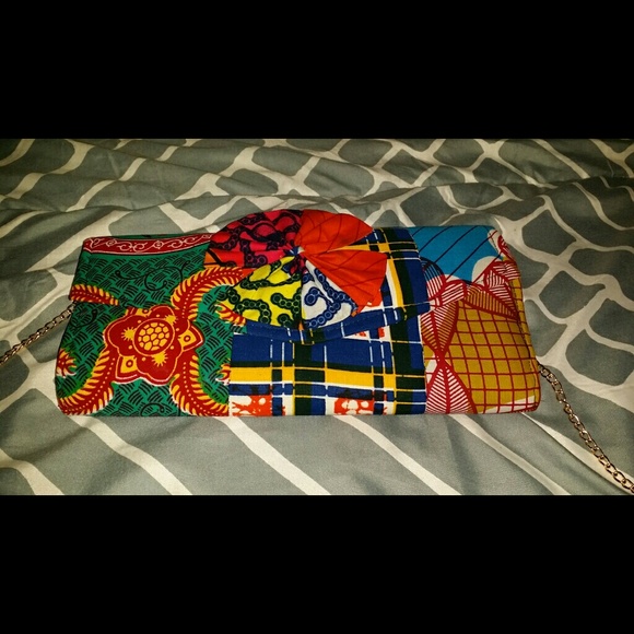 African Print Clutch made with ankara fabric