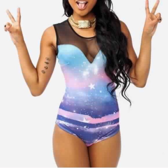 Mesh Galaxy Bodysuit