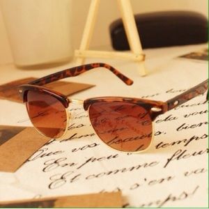 Brown club master style sunglasses