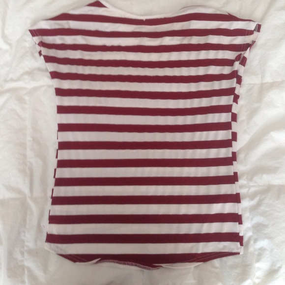 Red and White Stripe Tee - Picture 2 of 2