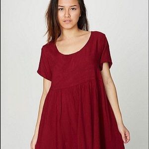 American Apparel Red Babydoll Dress