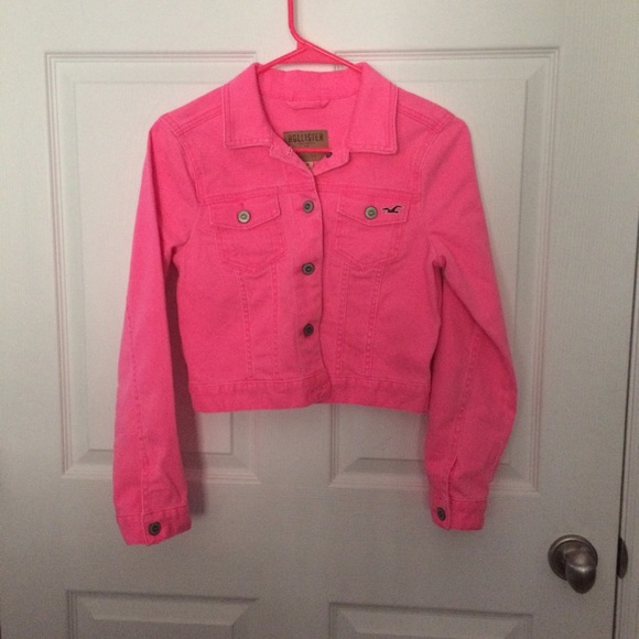 Hot pink jean jacket!