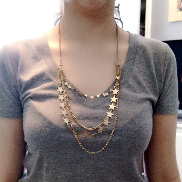 Gold stars statement necklace❤️