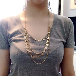 Gold stars statement necklace❤️
