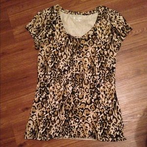 Merona cheetah print top