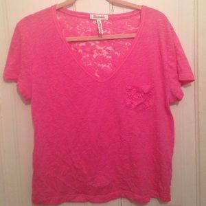 Aeropostale pink lace shirt.