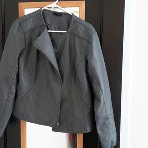 Grey moto jacket